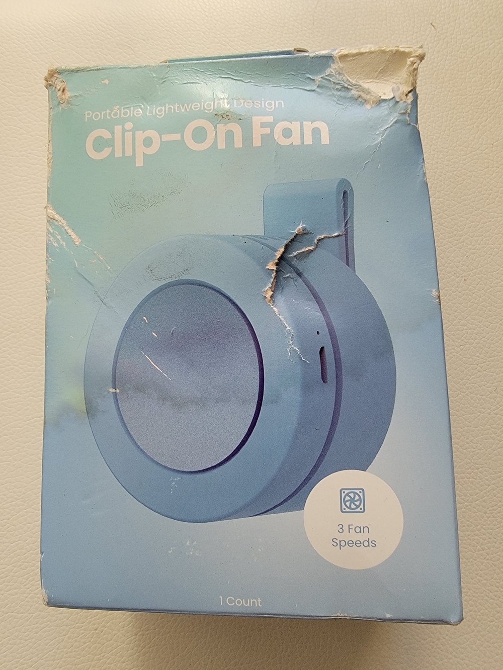 Gems Clip-On Fan Portable Lightweight Design - Blue